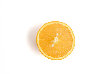 orange slice, clipping path, isolated on white background full depth of field