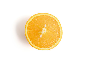 orange slice, clipping path, isolated on white background full depth of field