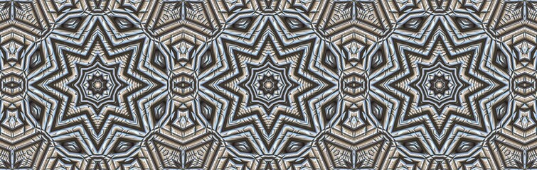 Seamless Repeating Embossed Silver Border