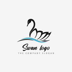 Swan Logo Design Template. Vector illustration