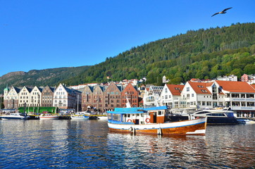 landscape of Bergen in Norway