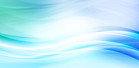 光輝くウェーブ　ブルーの背景 
