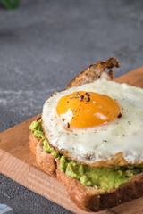Avocado Sandwich with Fried Egg