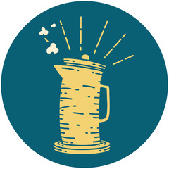 icon of tattoo style coffee jug