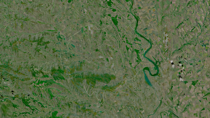 Orhei, Moldova - outlined. Satellite