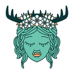 orc druid character face illustration