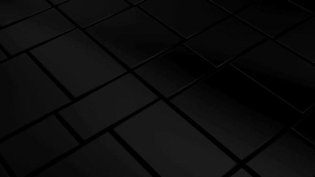 Abstract background with black moving cubic surface. Geometric concept. Scalable adaptive blocks.