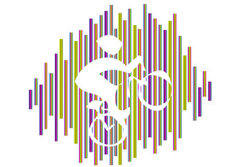 Bicycle logo design. Sport background. Graph, Icon, Symbol, Silhouette. Vector illustration.