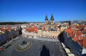 Naklejka na ściany i meble landscape of Prague,Czech Republic