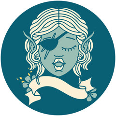 elf rogue character face illustration
