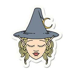 elf mage character face sticker