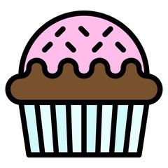 Cupcake or Muffin, Baked good vector icon