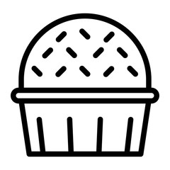 Cupcake or Muffin, Baked good vector icon
