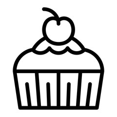 Cupcake or Muffin, Baked good vector icon