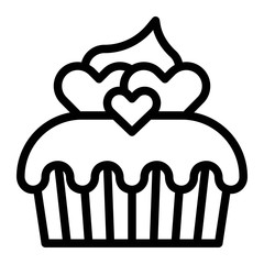 Cupcake or Muffin, Baked good vector icon