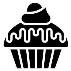 Cupcake or Muffin, Baked good vector icon