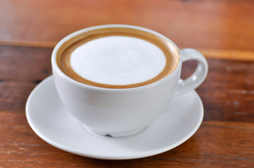 Fototapeta na wymiar hot cappuccino, hot coffee