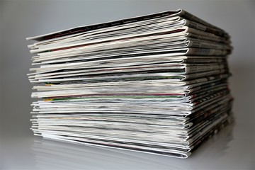 stack of old magazines