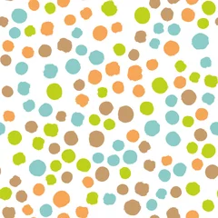 Papier Peint Lavable Polka dot Points de pinceau colorés épars. Motif de fond sans couture. Fond d& 39 écran vectoriel abstrait