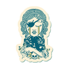 crying human rogue with natural one D20 roll illustration