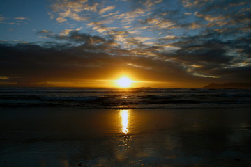 Fototapeta na wymiar Beach sunset taken in Cape Town South Africa