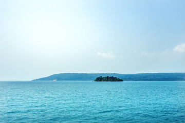 Beautiful beach on Koh Rong island, Sihanoukville, Cambodia.