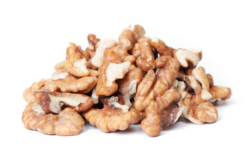 Heap of peeled walnut