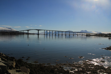 Obraz premium sunset, sky, sun, sunrise, nature, clouds, landscape, evening, light, sea, cloud, blue beautiful, horizon, red, sunlight, mountain view, ocean tromso tromsø water travel tourism sea coast nature 