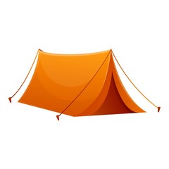 Camping tent icon. Cartoon of camping tent vector icon for web design isolated on white background
