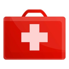 Obraz premium First aid kit icon. Cartoon of first aid kit vector icon for web design isolated on white background