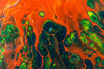 Modern multicolor abstract pattern with acrylic paints.