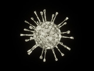 Abstract 3D Corona virus .COVID-19