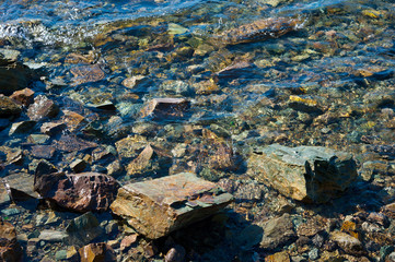 Stones on the shore of Avacha Bay. 