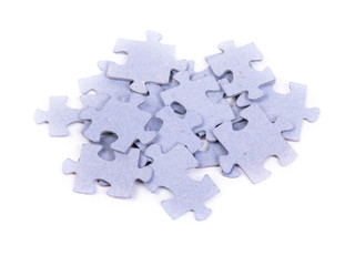 Heap of puzzles pieces