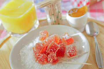 Pâte de fraise au sucre blanc