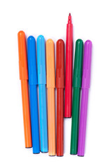 Bunch of colorful felt pen markers