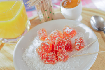 Pâte de fraise au sucre blanc