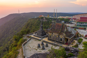 Cambodia. Wat Sampov Pram .Phnom Bokor. Kampot city. Kampot province