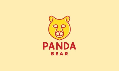 Fototapeta premium Panda bear Logo Design Vector. Funny animal Symbol and Modern emblem icon for Company.