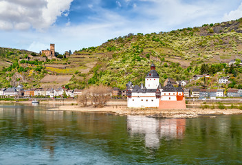 Fototapeta na wymiar Festung Pfalzgrafenstein im Rhein bei Kaub