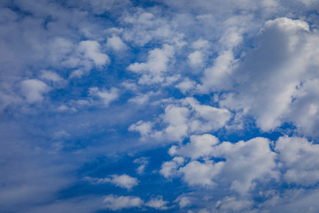 The vast blue sky and clouds sky. Luxury blue sky background with tiny clouds.