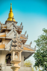 Fototapeta premium Buu Long pagoda has the unique combination of architectural style of India, Myanmar, Thailand and Vietnam, located at Ho Chi Minh city, Vietnam