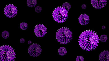 covid19 virus particle corona shape molecule cells infect outbreaking contagious disease
