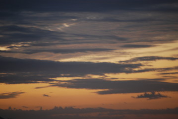 sunset in the sky