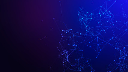 Concept plexus of Network background, connection line. 3d illustration.
