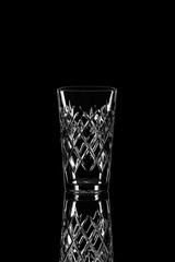cristal glasses on the black background