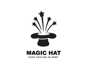 explode magician hat logo design inspiration
