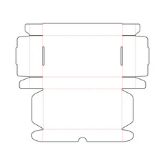 Simple packing box scheme template on white - 340215947