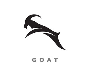abstract simple Goat jump style logo design inspiration