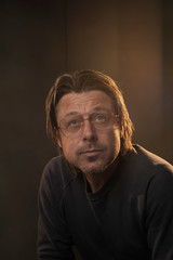 Fototapeta premium Studio portrait of a man in retro eyeglasses.